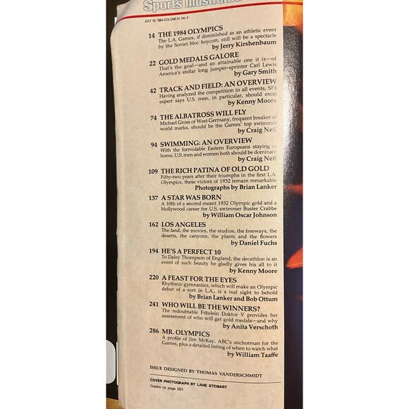 July 20, 1984 Olympics Special Preview Sports Illustrated Magazine Vol. 64 No.4 - Picture 5 of 10